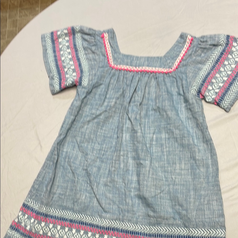 Cat & Jack Blue and Pink Casual Kids Dress